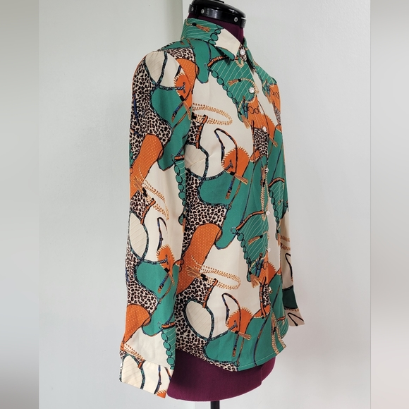 Beulah multi print blouse - Picture 2 of 10